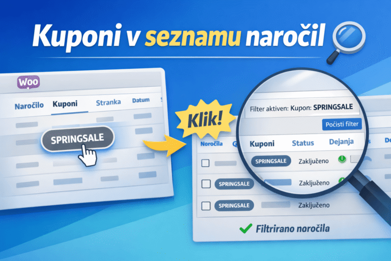 Filtriranje WooCommerce naročil po kuponih (HPOS & Legacy)